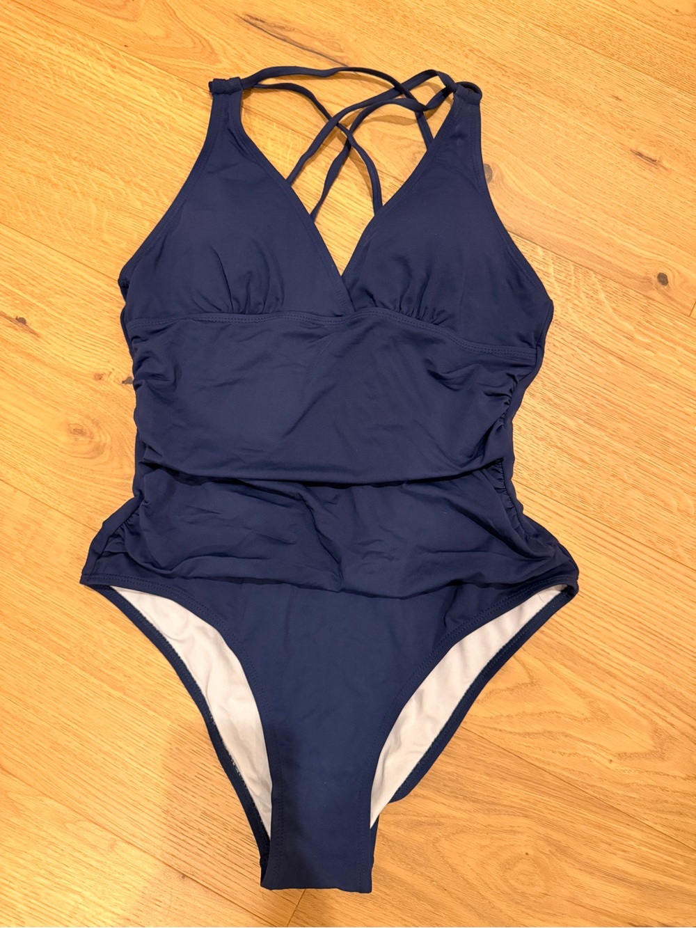 Navy Strappy One-Piece Swimsuit